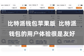 比特派钱包苹果版 比特派钱包的用户体验很是友好