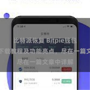 比特派恢复 Bitpie钱包最新版本下载教程及功能亮点，尽在一篇文章中详解