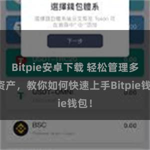 Bitpie安卓下载 轻松管理多链资产，教你如何快速上手Bitpie钱包！