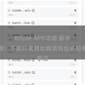 Bitpie APP功能 新手指南：下载并使用比特派钱包必知事项