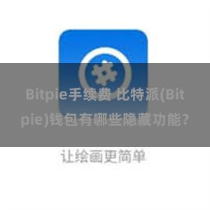 Bitpie手续费 比特派(Bitpie)钱包有哪些隐藏功能？